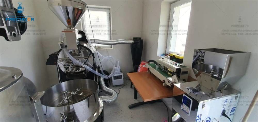 Precision Kahve Kavurma Makinesi Paslanmaz Çelik Davul Evi ile Ticari Renkli