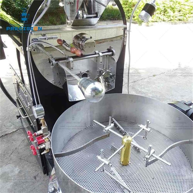 Ticari 3 kg kahve kızartıcı paslanmaz çelik davul elektrik / gaz tipi