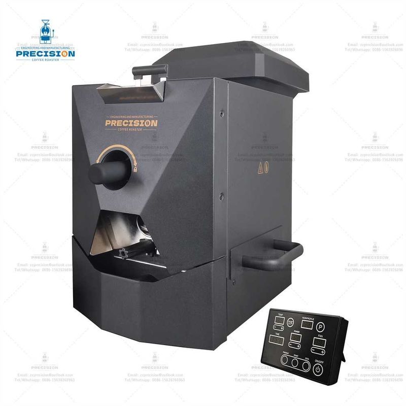 220V 2000W Siyah Beyaz Fasulye Kızartıcı Tam Sıcak Hava Pişirme ile Ev Kahve Kızartma Makinesi