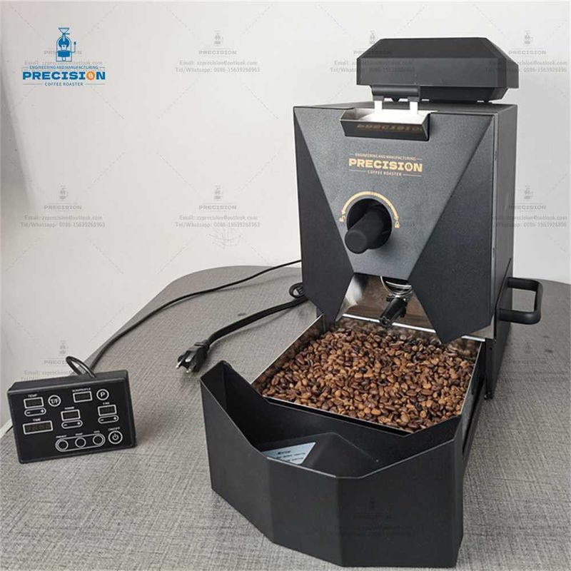 220V 2000W Siyah Beyaz Fasulye Kızartıcı Tam Sıcak Hava Pişirme ile Ev Kahve Kızartma Makinesi