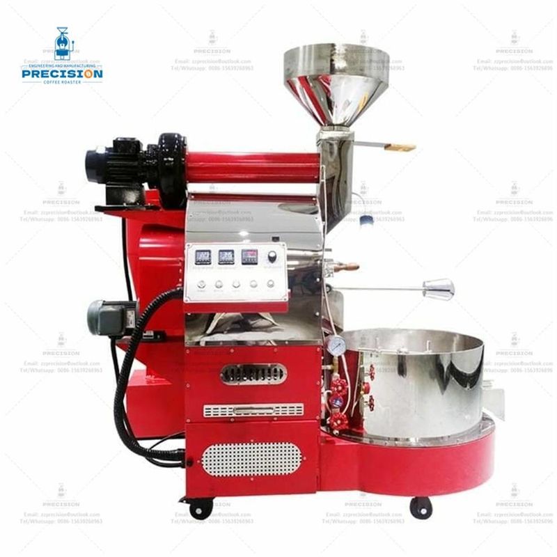 200w 3kg sıcaklığa dayanıklı çift katmanlı kahve kızartıcısı 316 gıda sınıfı paslanmaz çelik davul