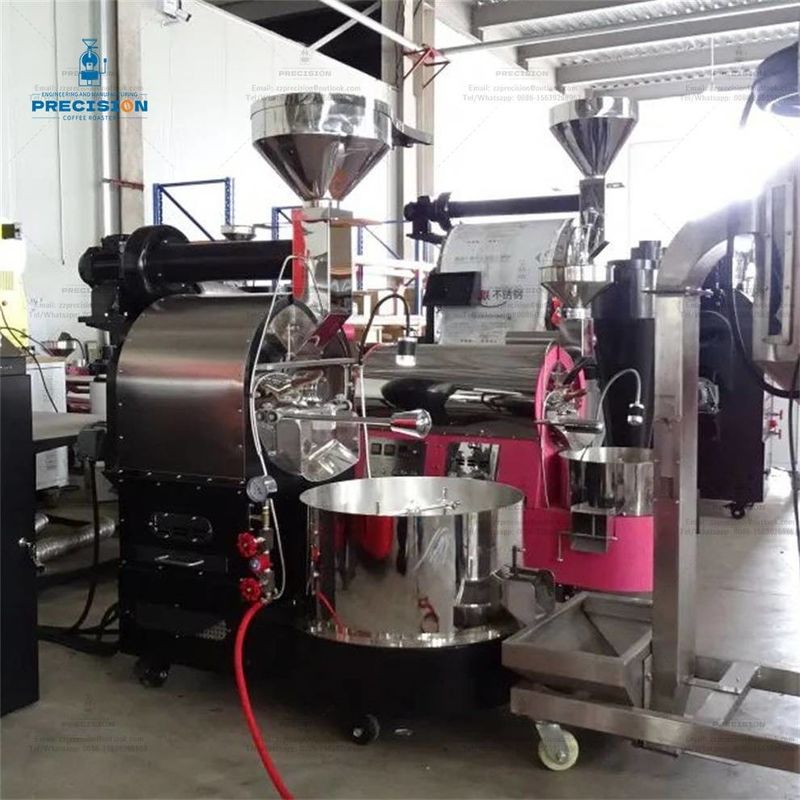 Çoklu Yakıcı Çift Katmanlı Paslanmaz Çelik Davul 5Kg 10Kg 15Kg 20Kg Kızartma Makinesi Fasulye Kahve Kızartıcısı